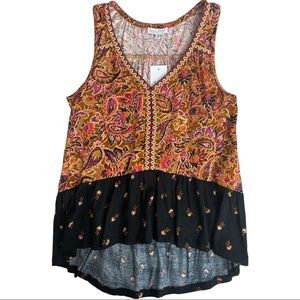 Tribal Print Sleeveless Top NWT